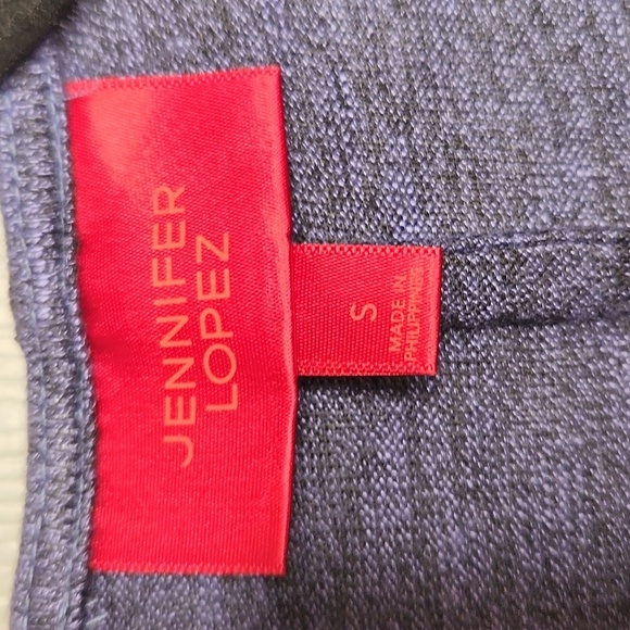 Jennifer Lopez Women's Blue Dolman Sleeve Drapped Waterfall Neckline Top SizeS - Picture 6 of 9